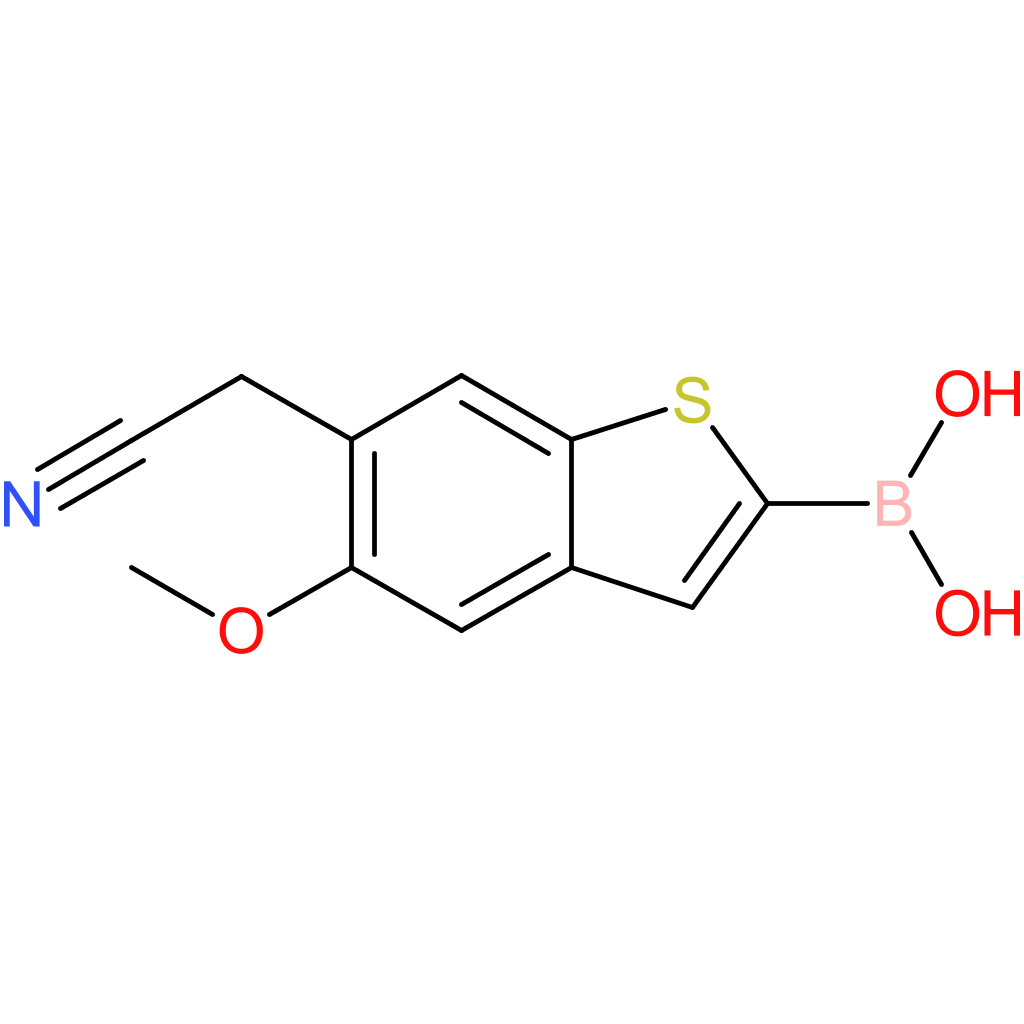 2-borono-5-methoxybenzothiophene-6-acetonitrile