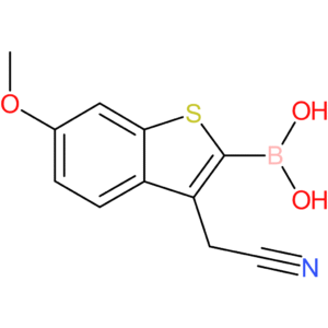 2-borono-6-methoxybenzothiophene-3-acetonitrile