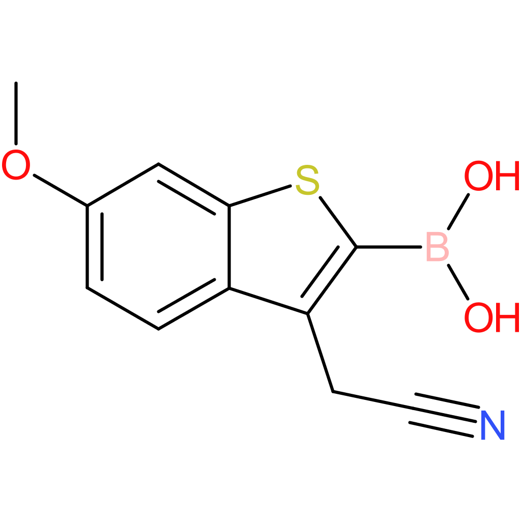 2-borono-6-methoxybenzothiophene-3-acetonitrile