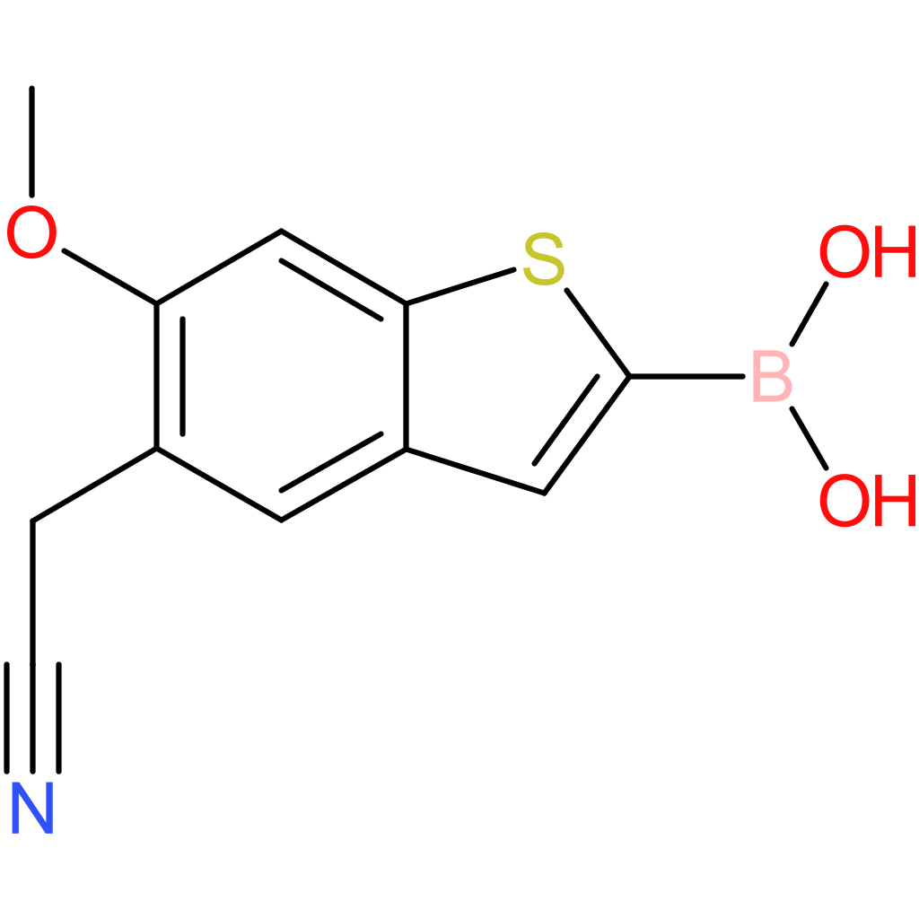 2-borono-6-methoxybenzothiophene-5-acetonitrile