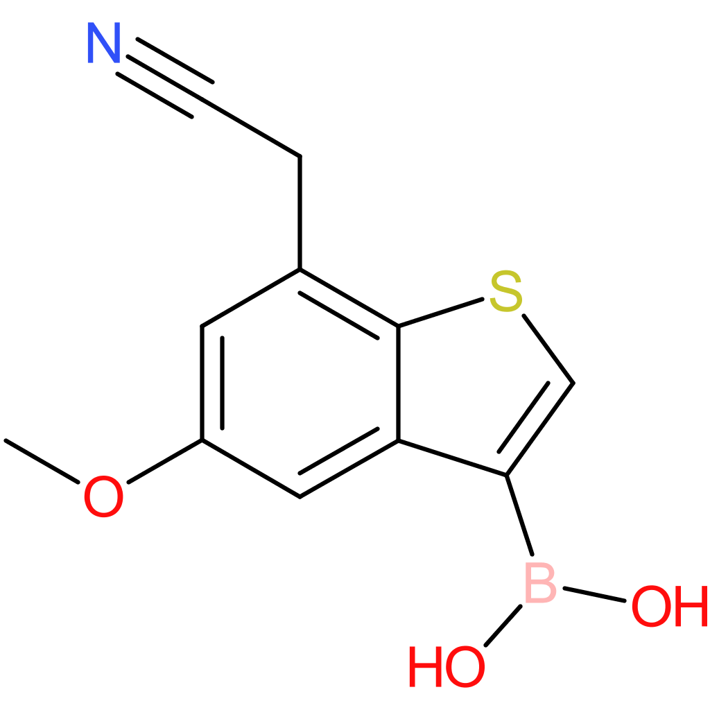 3-borono-5-methoxybenzothiophene-7-acetonitrile