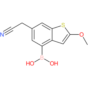 4-borono-2-methoxybenzothiophene-6-acetonitrile