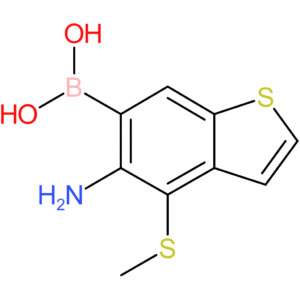 5-amino-4-(methylthio)benzothiophene-6-boronic acid