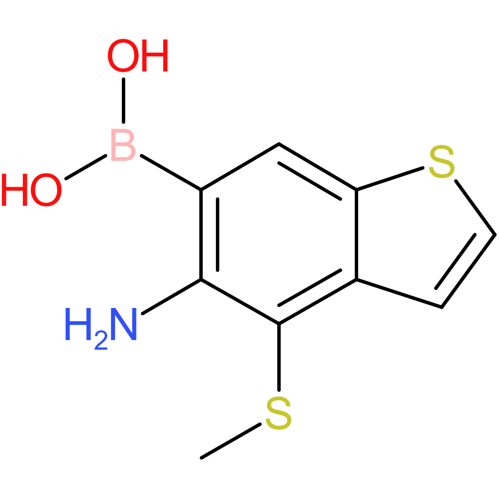 5-amino-4-(methylthio)benzothiophene-6-boronic acid