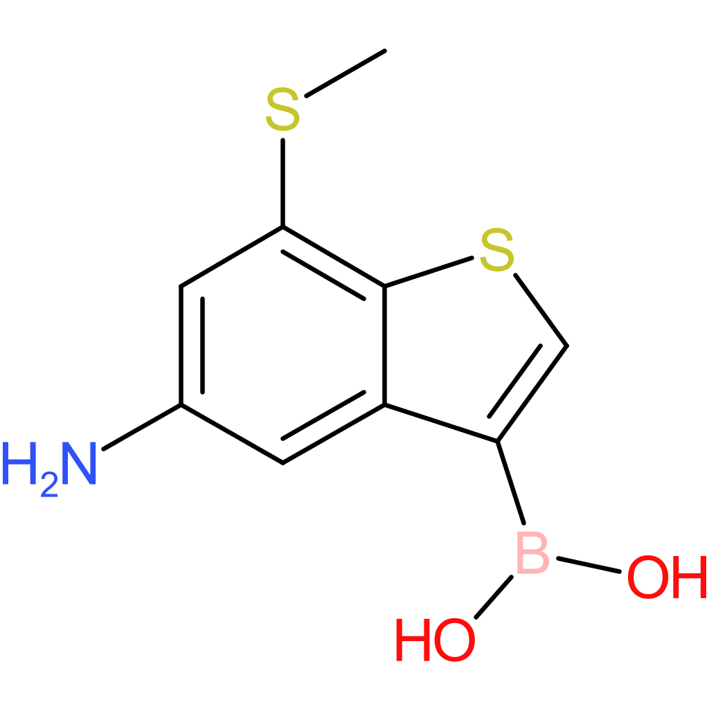5-amino-7-(methylthio)benzothiophene-3-boronic acid