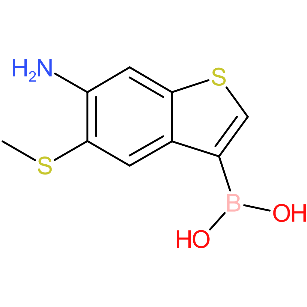 6-amino-5-(methylthio)benzothiophene-3-boronic acid