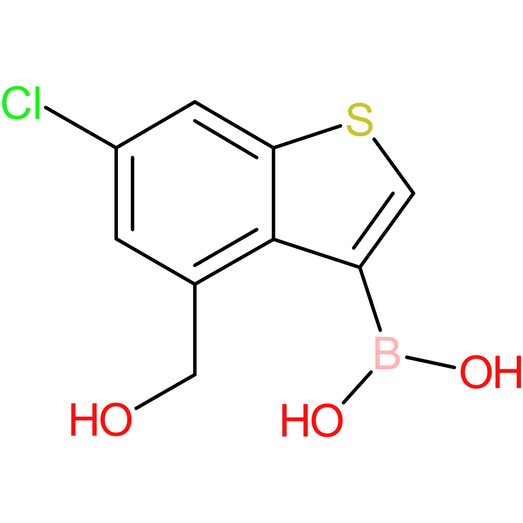 6-chloro-4-(hydroxymethyl)benzothiophene-3-boronic acid
