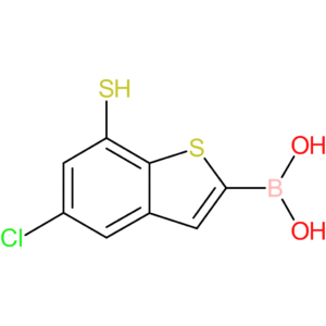 (5-chloro-7-sulfanyl-1-benzothiophen-2-yl)boronic acid