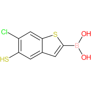 (6-chloro-5-sulfanyl-1-benzothiophen-2-yl)boronic acid