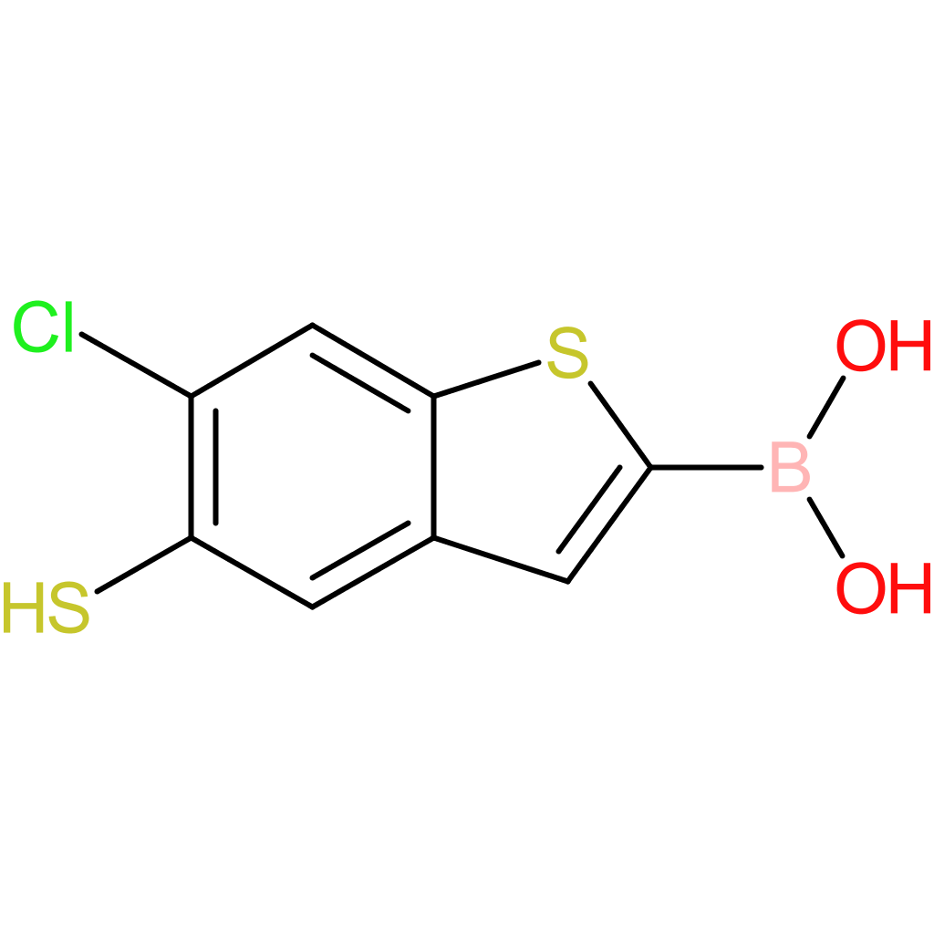 (6-chloro-5-sulfanyl-1-benzothiophen-2-yl)boronic acid
