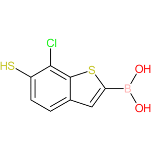 (7-chloro-6-sulfanyl-1-benzothiophen-2-yl)boronic acid