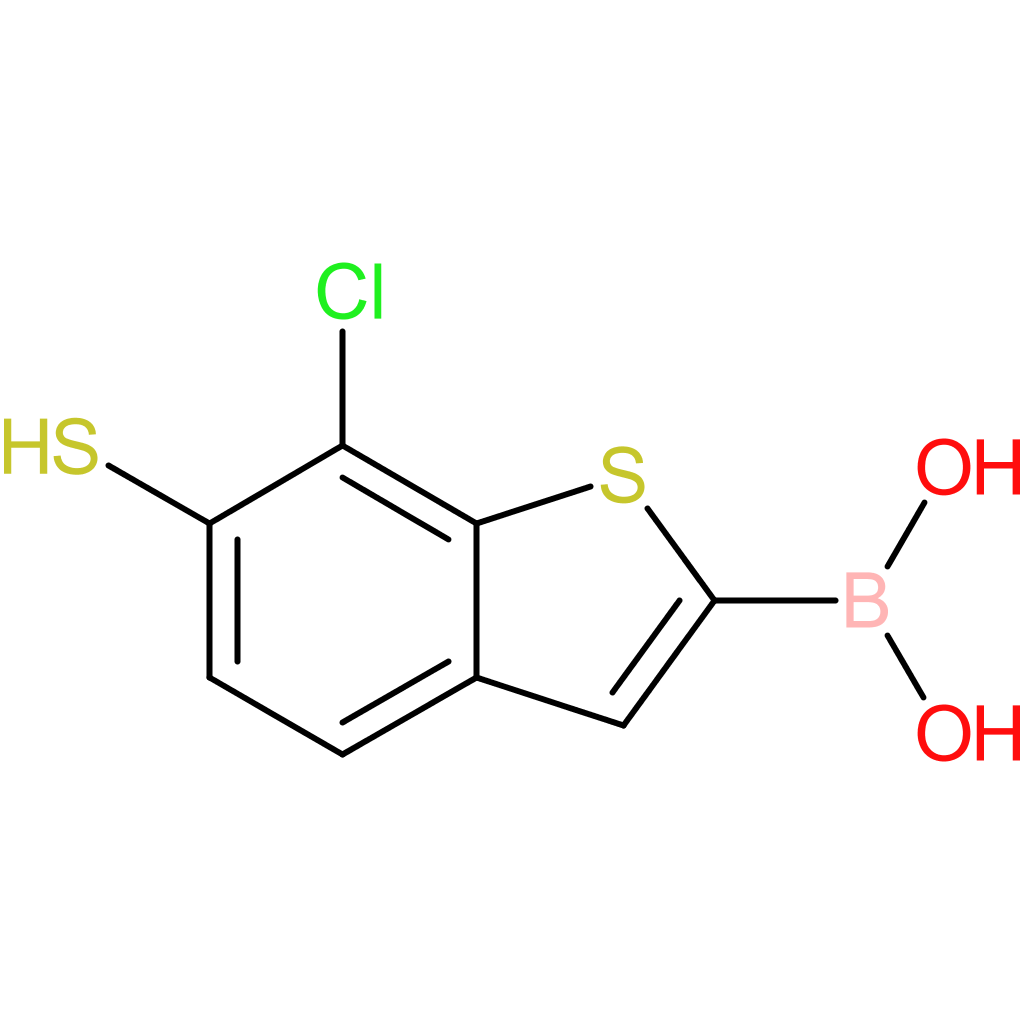 (7-chloro-6-sulfanyl-1-benzothiophen-2-yl)boronic acid