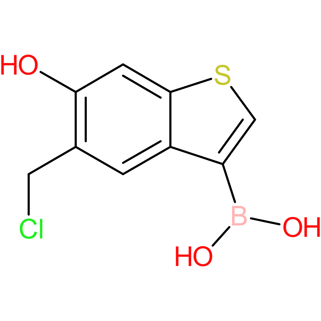 5-(chloromethyl)-6-hydroxybenzothiophene-3-boronic acid
