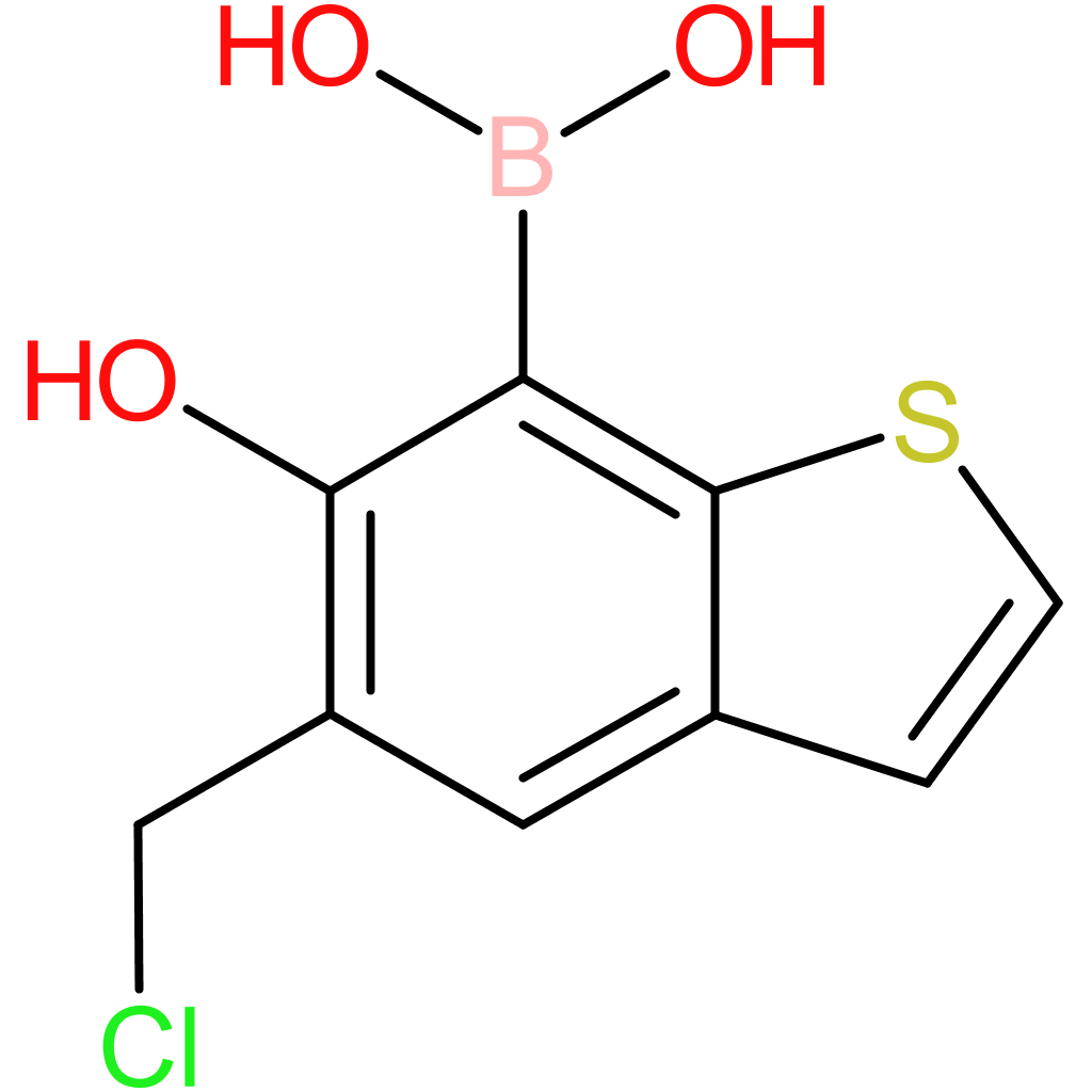 5-(chloromethyl)-6-hydroxybenzothiophene-7-boronic acid