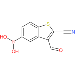 2-cyano-3-formylbenzothiophene-5-boronic acid