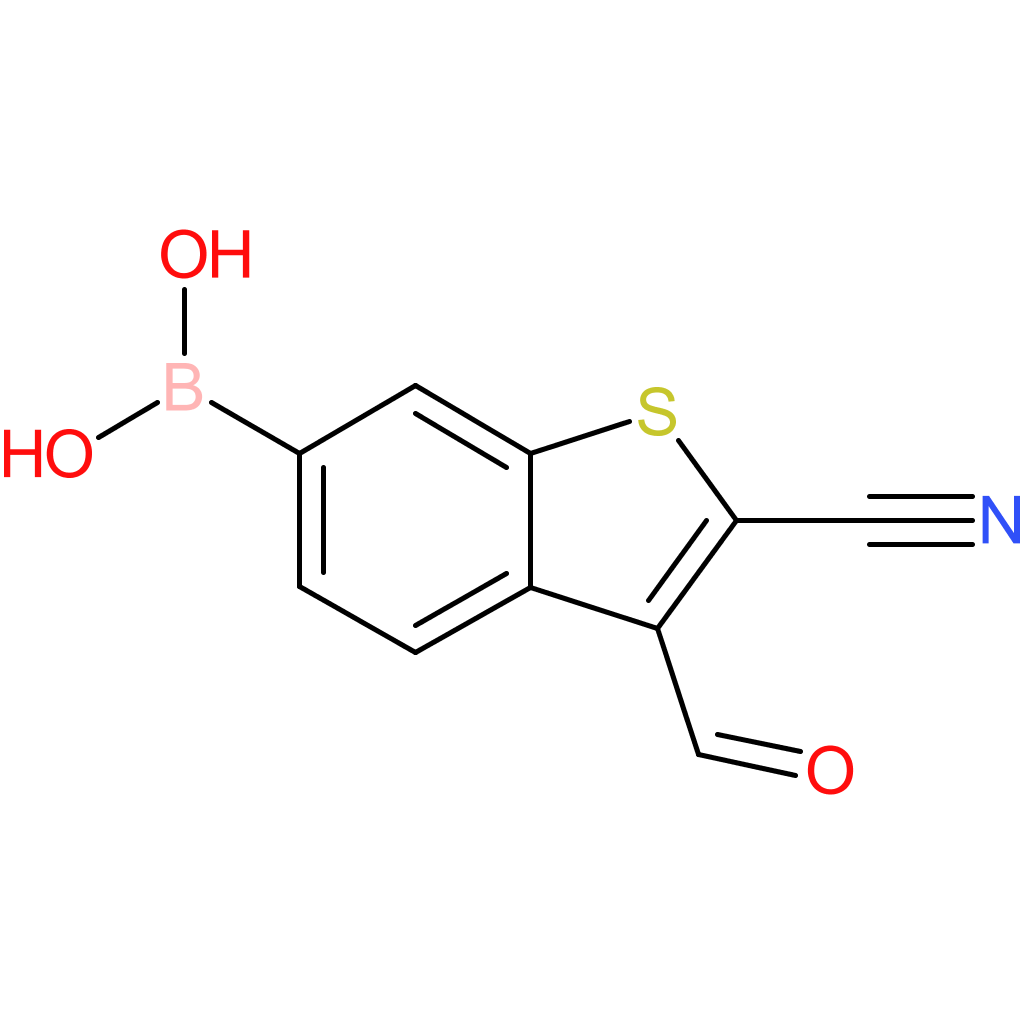 2-cyano-3-formylbenzothiophene-6-boronic acid