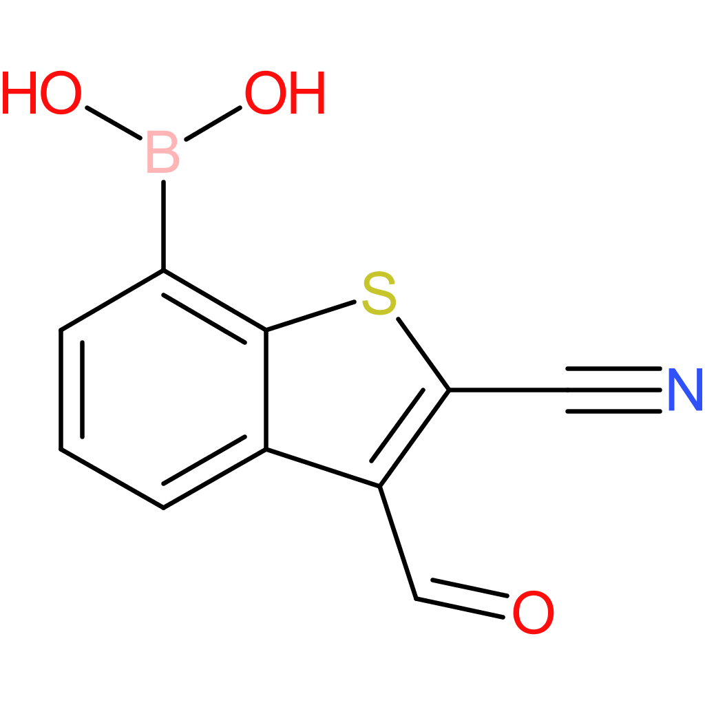2-cyano-3-formylbenzothiophene-7-boronic acid