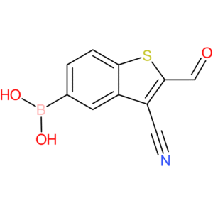 3-cyano-2-formylbenzothiophene-5-boronic acid