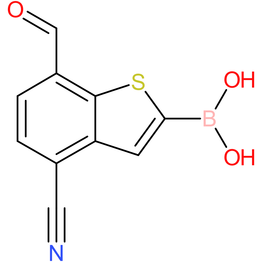 4-cyano-7-formylbenzothiophene-2-boronic acid