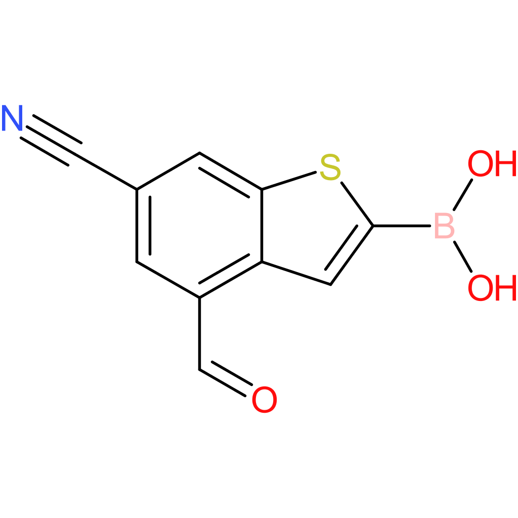 6-cyano-4-formylbenzothiophene-2-boronic acid