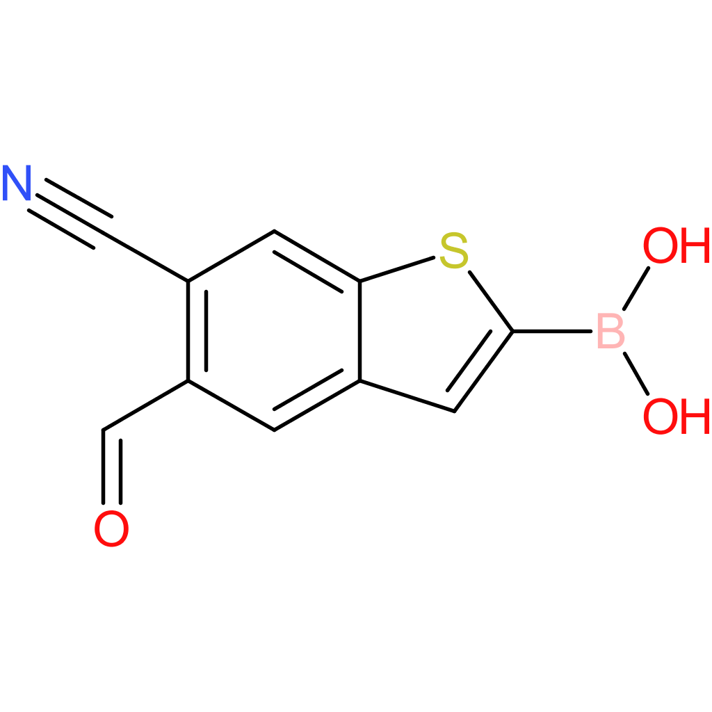 6-cyano-5-formylbenzothiophene-2-boronic acid