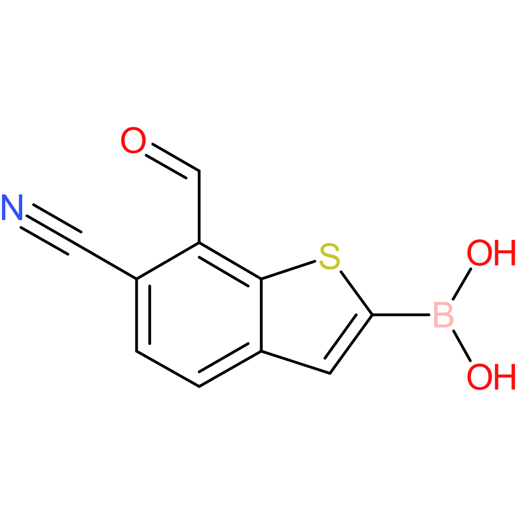 6-cyano-7-formylbenzothiophene-2-boronic acid