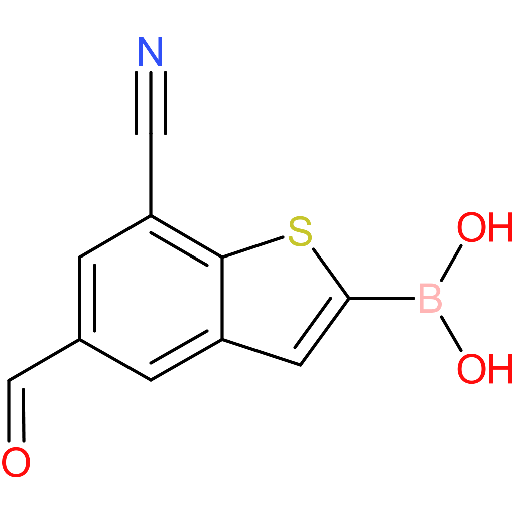 7-cyano-5-formylbenzothiophene-2-boronic acid
