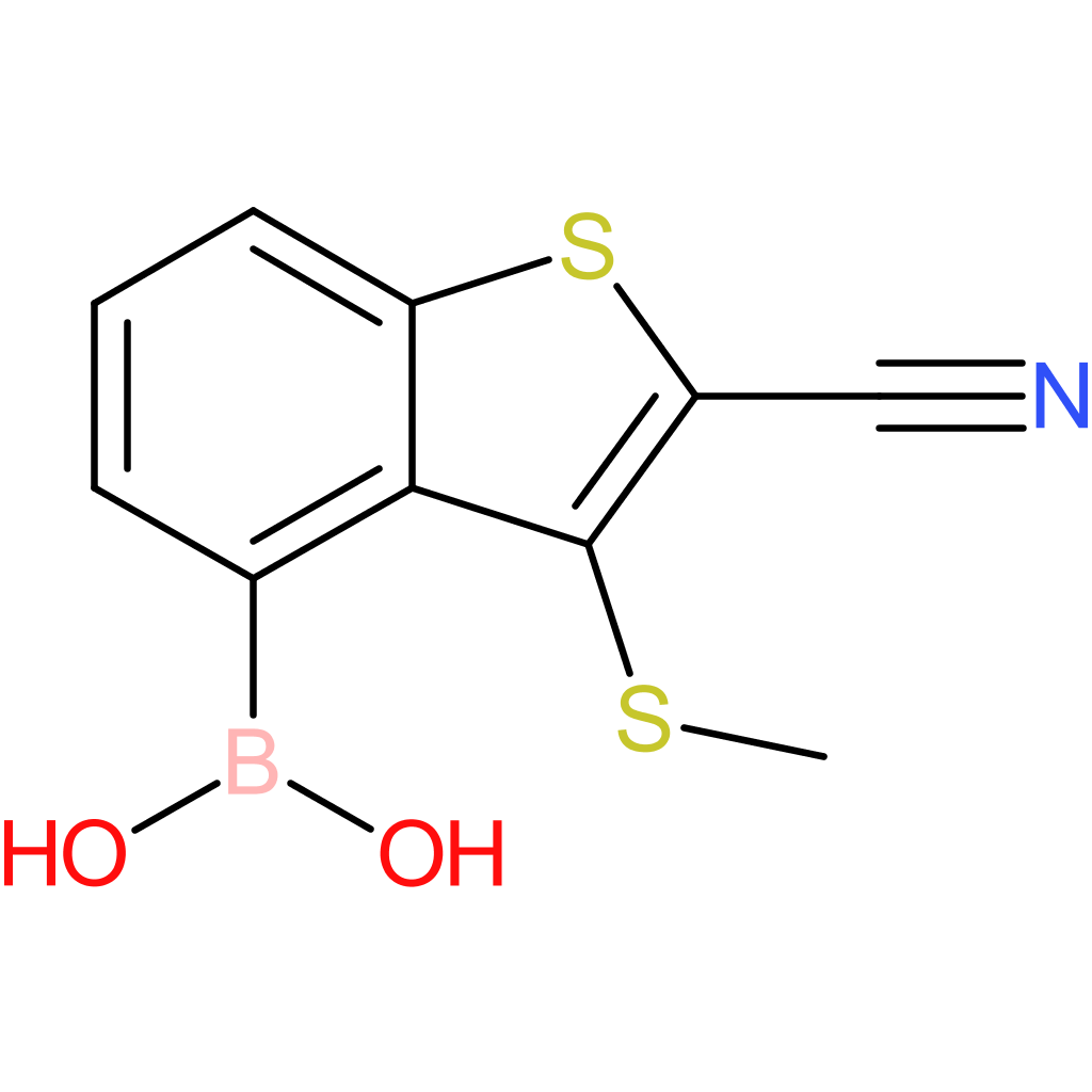 2-cyano-3-(methylthio)benzothiophene-4-boronic acid