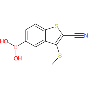 2-cyano-3-(methylthio)benzothiophene-5-boronic acid