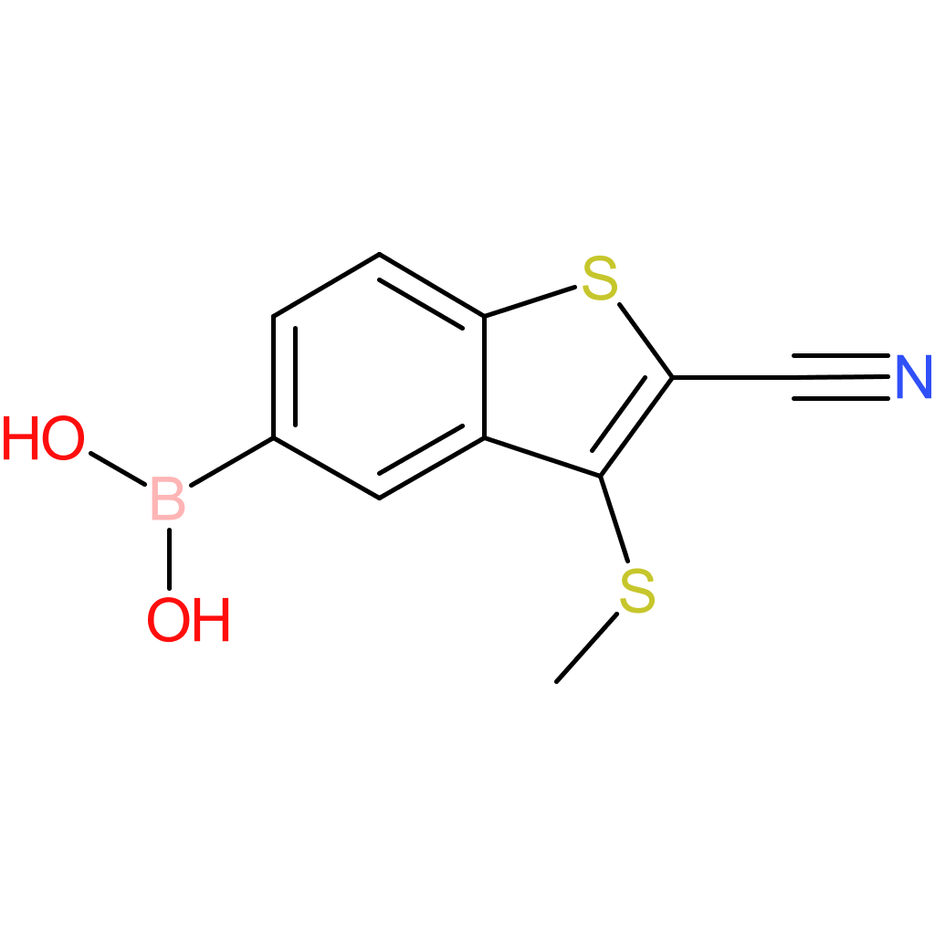 2-cyano-3-(methylthio)benzothiophene-5-boronic acid