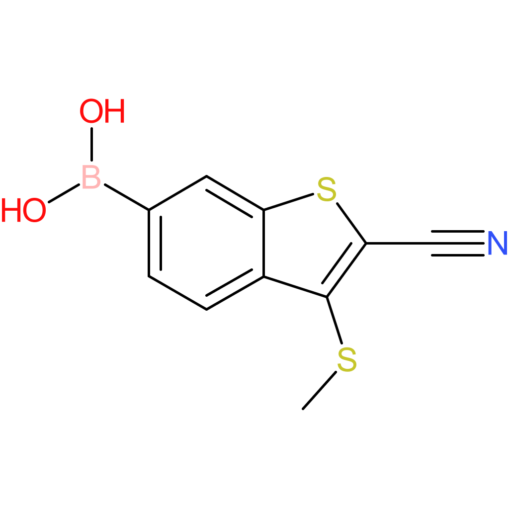2-cyano-3-(methylthio)benzothiophene-6-boronic acid