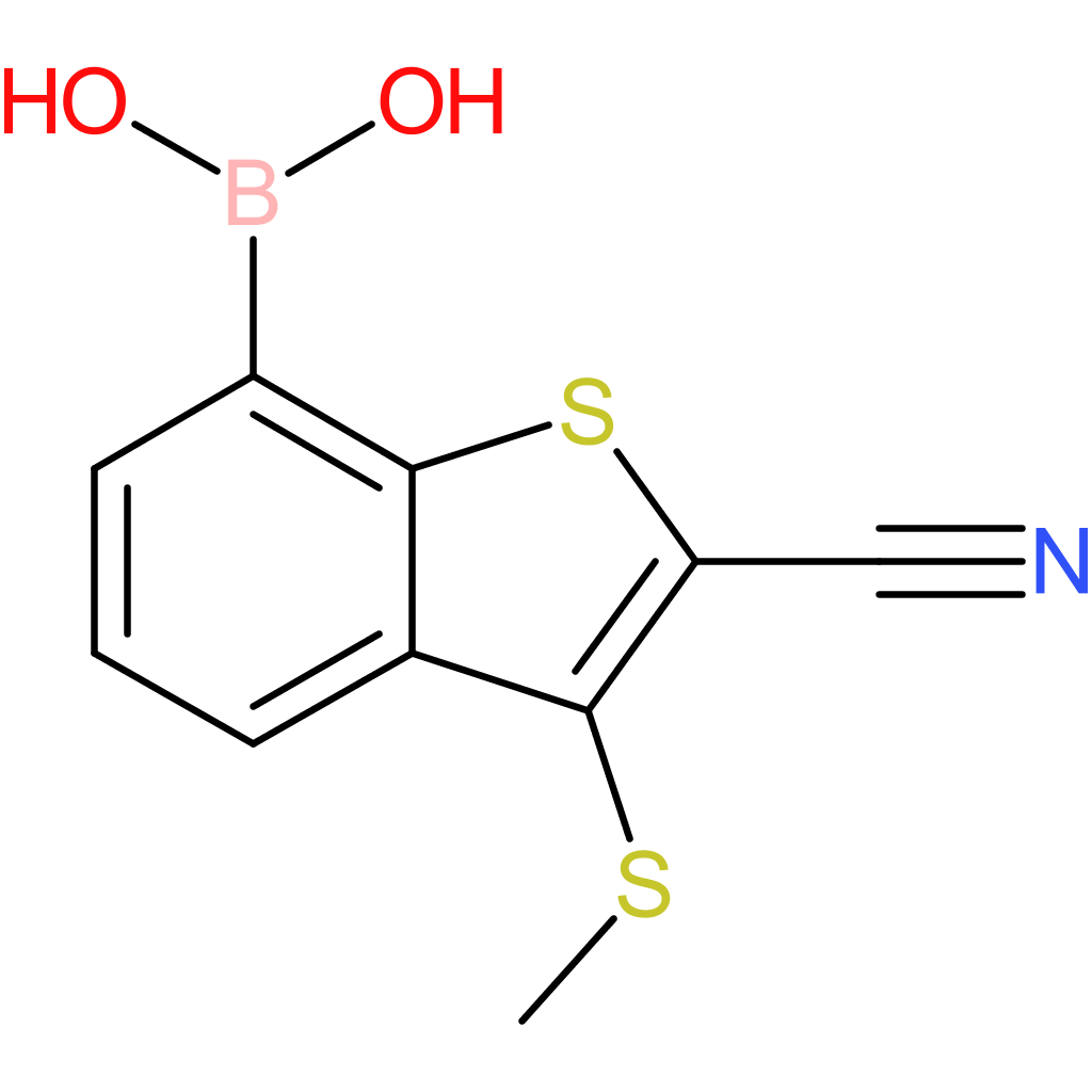 2-cyano-3-(methylthio)benzothiophene-7-boronic acid