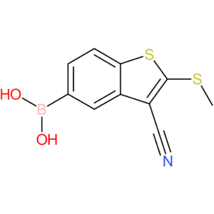 3-cyano-2-(methylthio)benzothiophene-5-boronic acid