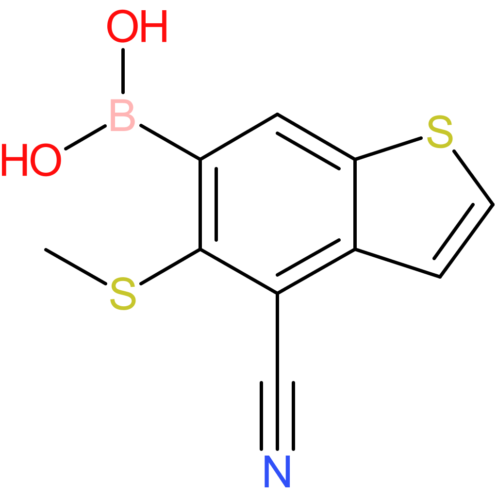 4-cyano-5-(methylthio)benzothiophene-6-boronic acid