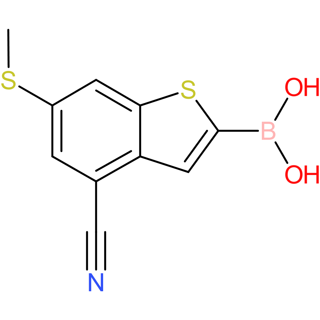 4-cyano-6-(methylthio)benzothiophene-2-boronic acid