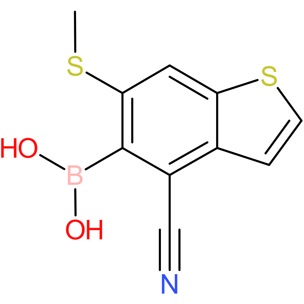 4-cyano-6-(methylthio)benzothiophene-5-boronic acid