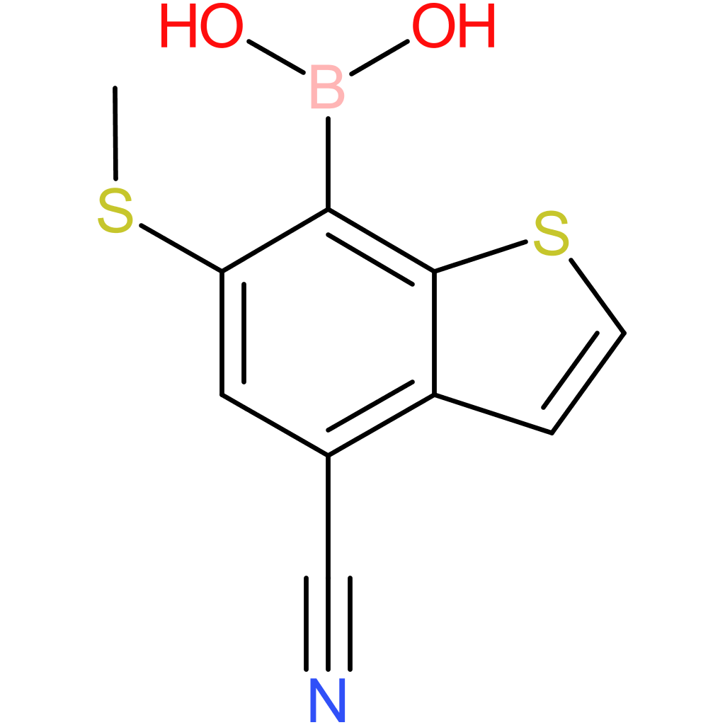 4-cyano-6-(methylthio)benzothiophene-7-boronic acid