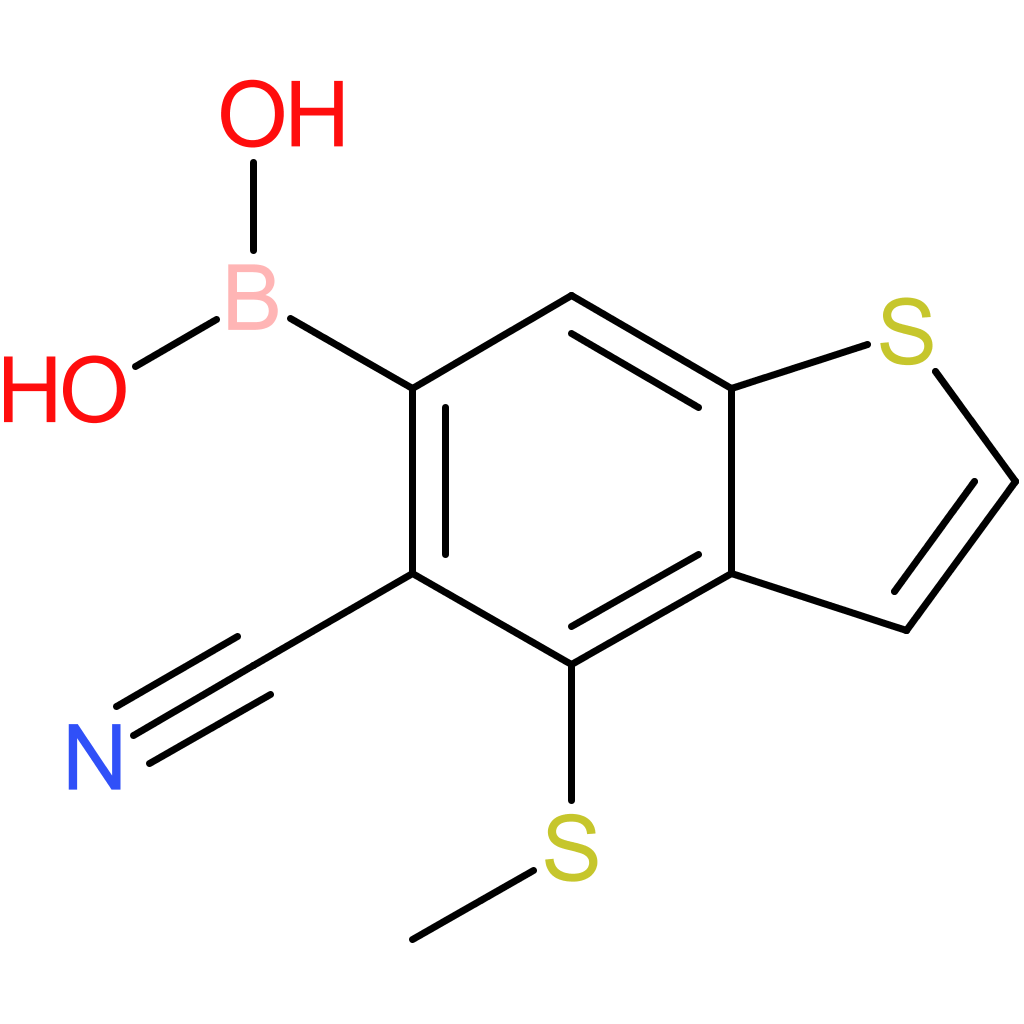 5-cyano-4-(methylthio)benzothiophene-6-boronic acid