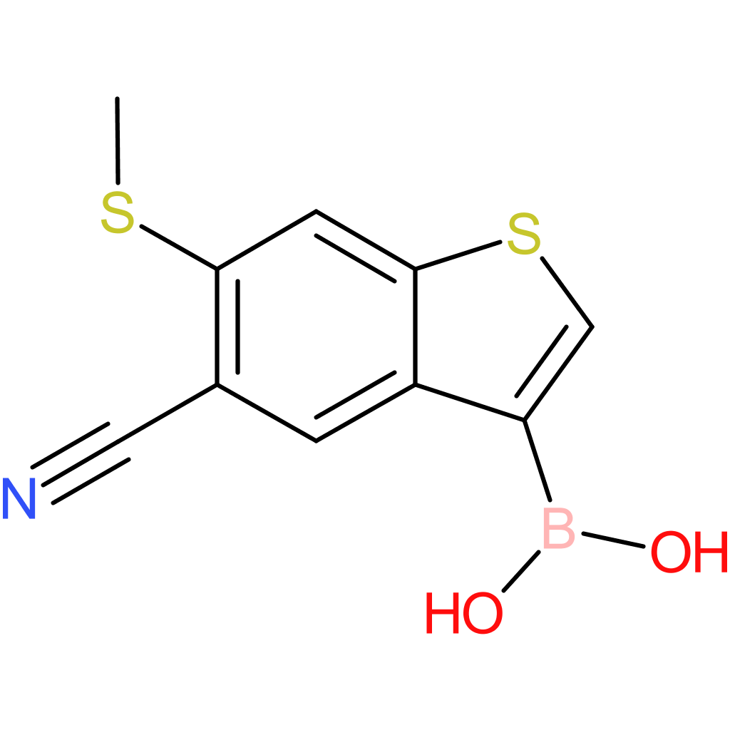 5-cyano-6-(methylthio)benzothiophene-3-boronic acid