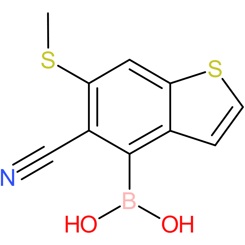 5-cyano-6-(methylthio)benzothiophene-4-boronic acid