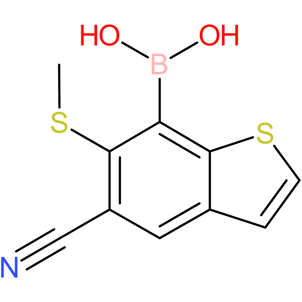 5-cyano-6-(methylthio)benzothiophene-7-boronic acid