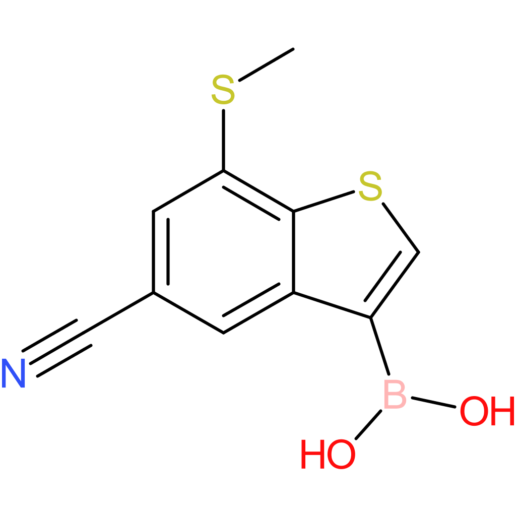 5-cyano-7-(methylthio)benzothiophene-3-boronic acid