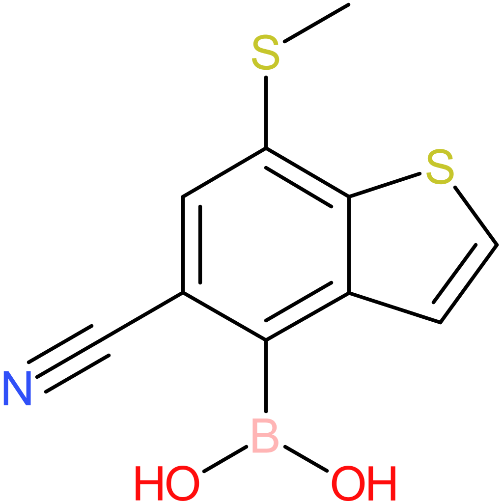 5-cyano-7-(methylthio)benzothiophene-4-boronic acid