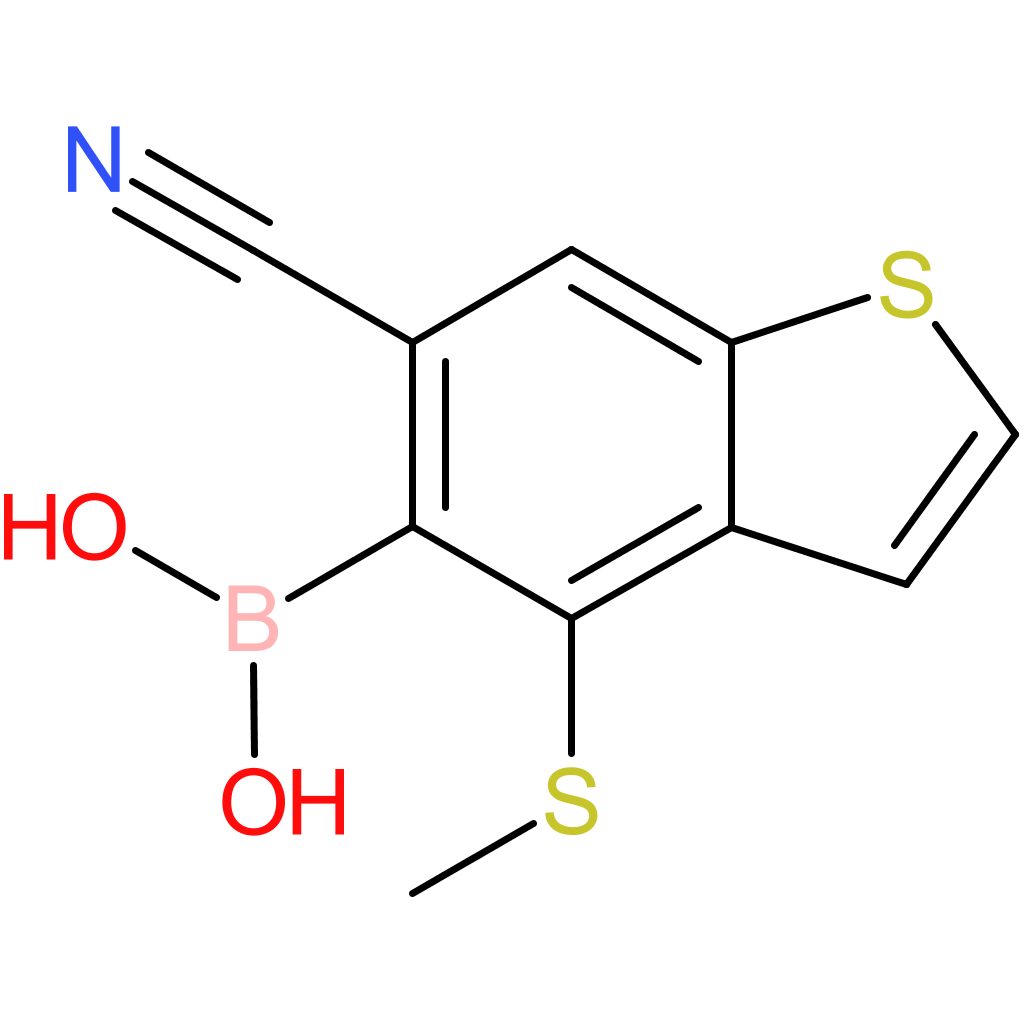 6-cyano-4-(methylthio)benzothiophene-5-boronic acid
