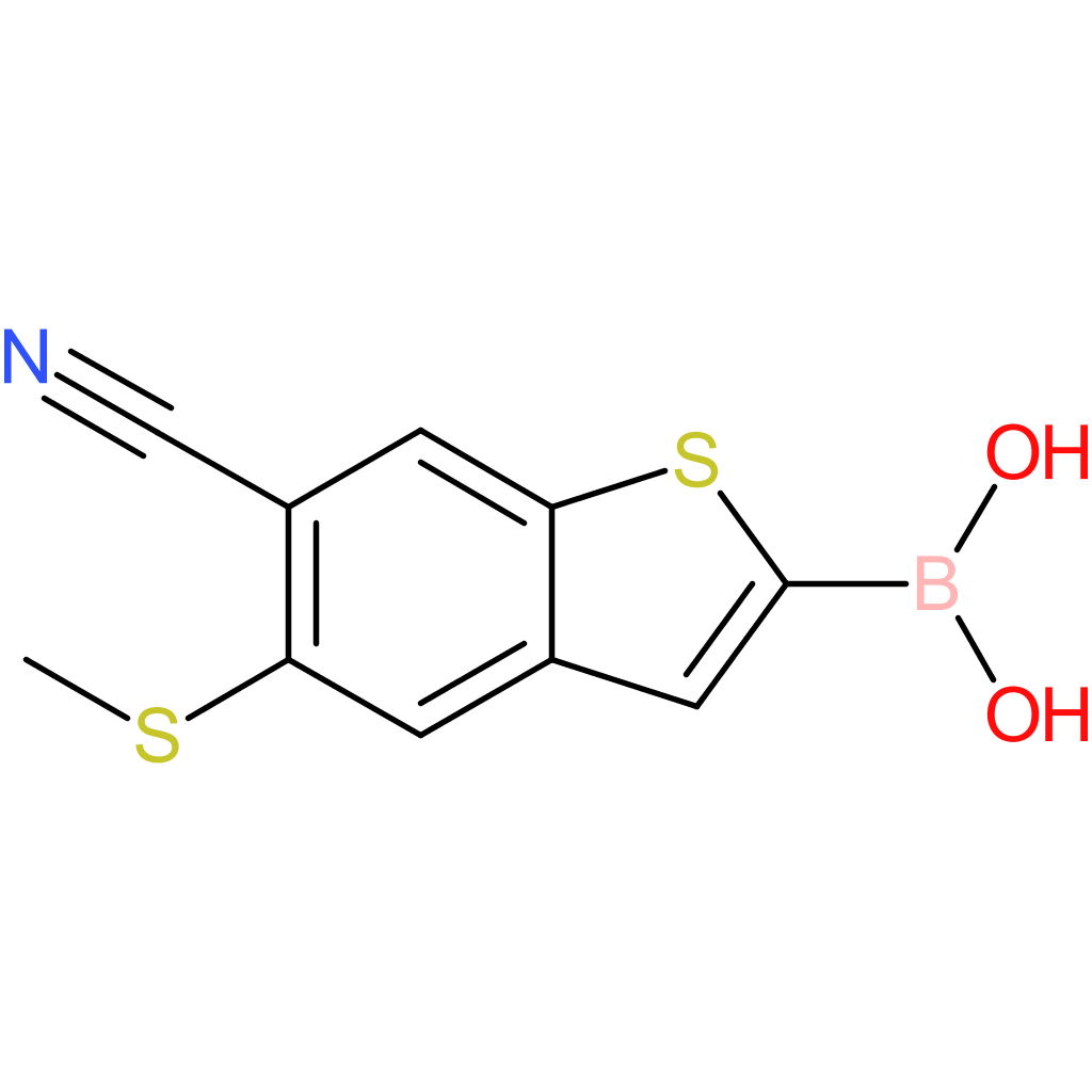 6-cyano-5-(methylthio)benzothiophene-2-boronic acid
