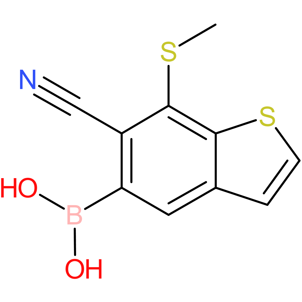 6-cyano-7-(methylthio)benzothiophene-5-boronic acid