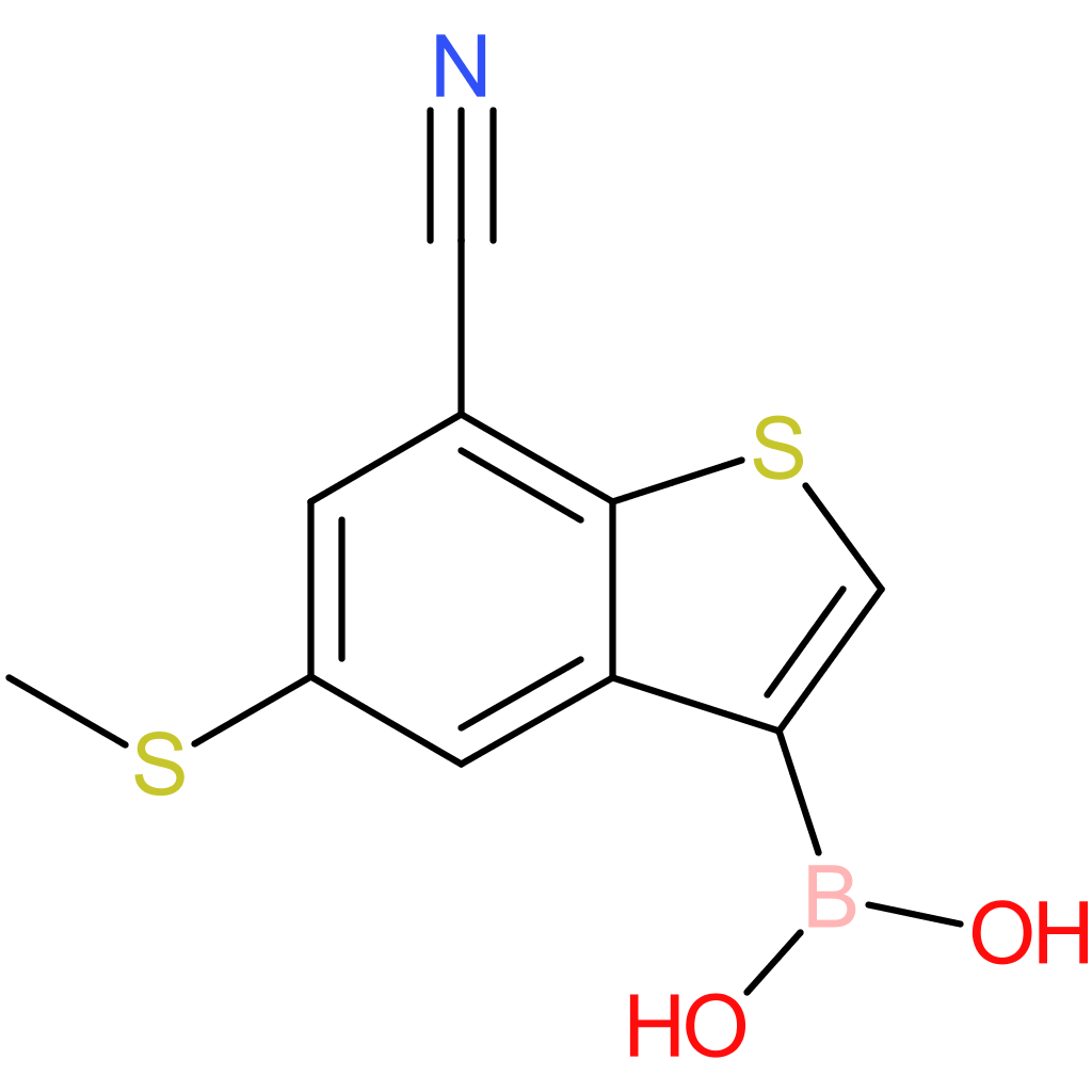 7-cyano-5-(methylthio)benzothiophene-3-boronic acid