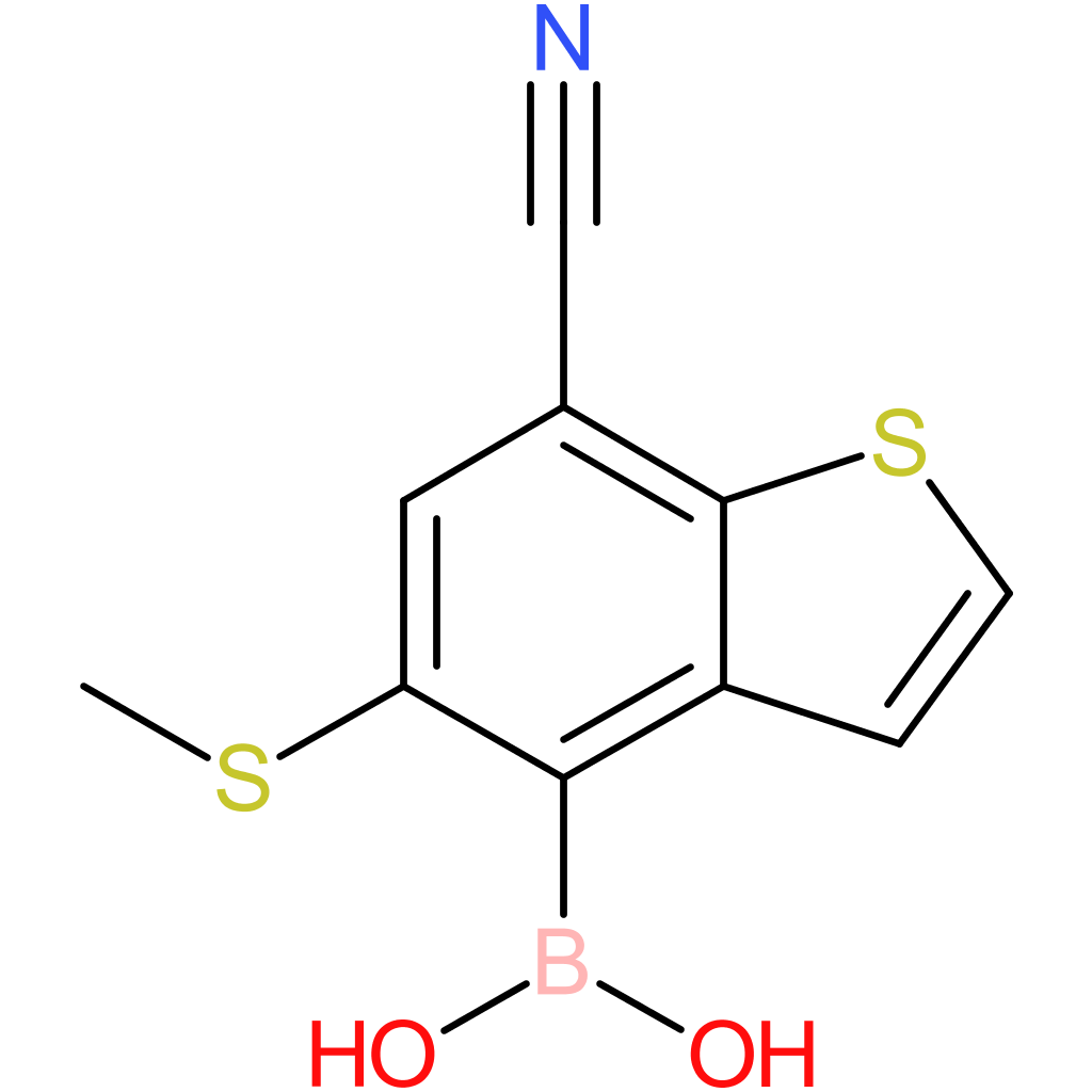 7-cyano-5-(methylthio)benzothiophene-4-boronic acid