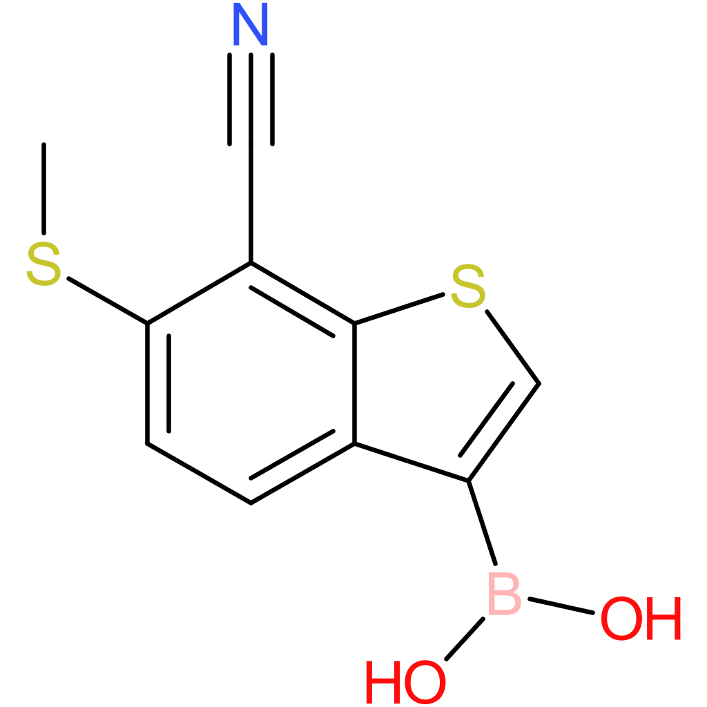 7-cyano-6-(methylthio)benzothiophene-3-boronic acid