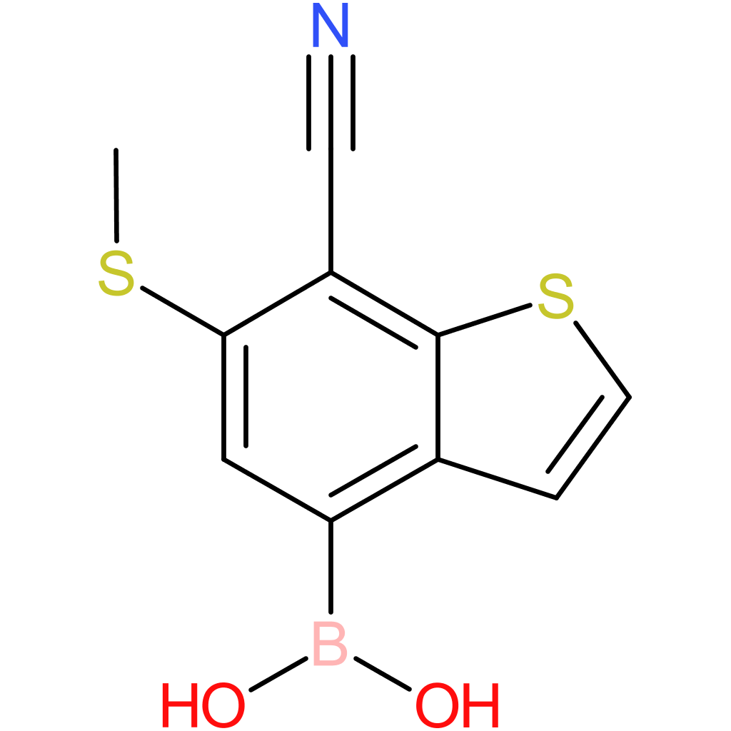7-cyano-6-(methylthio)benzothiophene-4-boronic acid